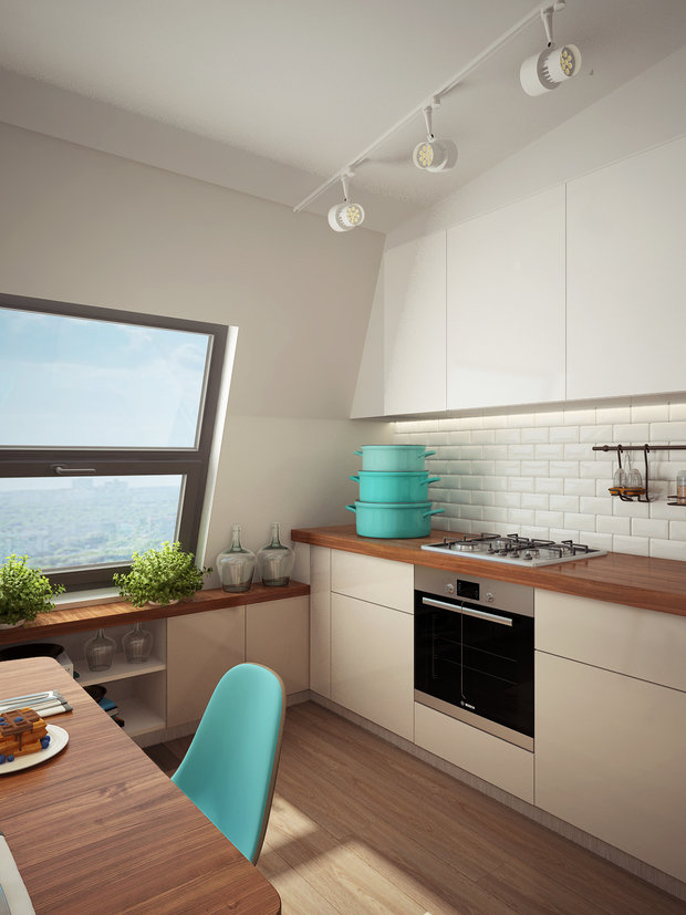 Фото из портфолио Светлая кухня в скандинавском стиле – фотографии дизайна интерьеров на INMYROOM