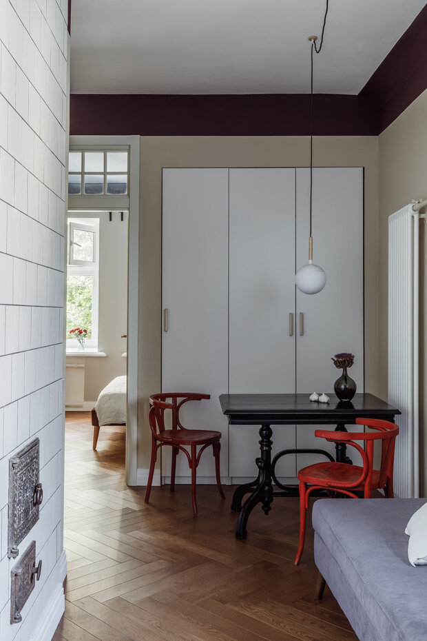 Фотография: Кухня и столовая в стиле Скандинавский, Современный, Эклектика, Винтажный, Малогабаритная квартира, Квартира, Проект недели, Москва, 1 комната, до 40 метров, Zzburo – фото на INMYROOM