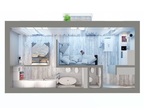 Фото из портфолио Минимализм для девушки – фотографии дизайна интерьеров на INMYROOM
