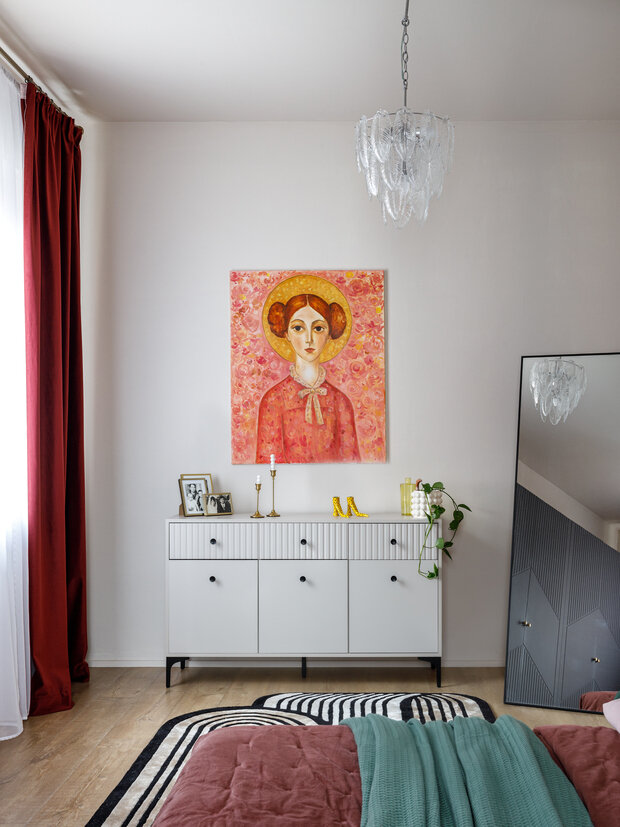 Фотография: Спальня в стиле Современный, Эклектика, Дом, Проект дня, Дом и дача, Кирпичный дом, 60-90 метров, Уфа – фото на INMYROOM