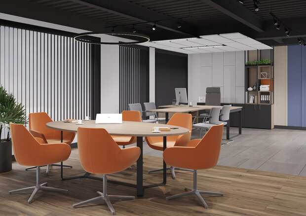 Визуализация интерьера офиса в современном стиле