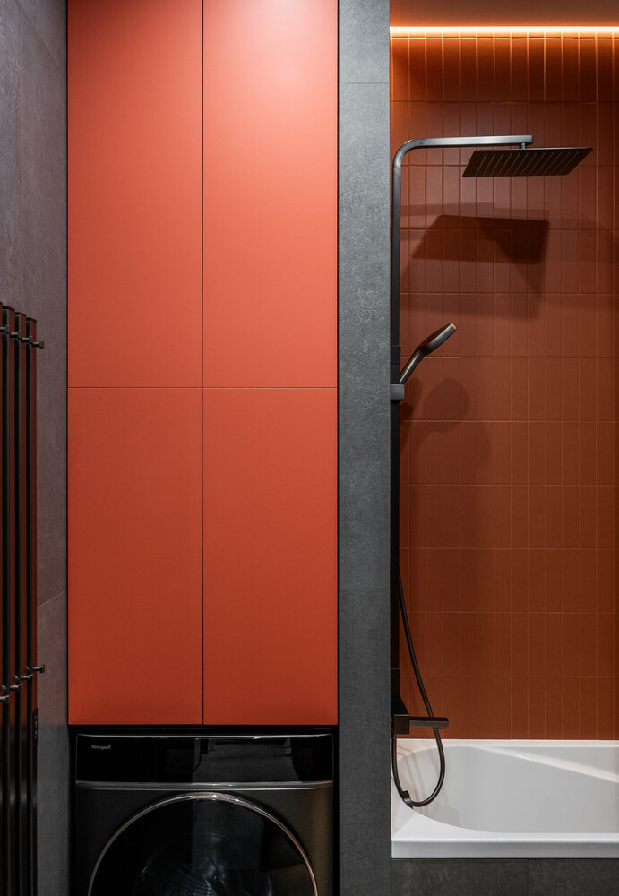 Фотография: Ванная в стиле Современный, Квартира, Проект дня, Москва, 2 комнаты, 60-90 метров, современный с элементами минимализма и арт-деко, Маргарита Макурина – фото на INMYROOM Фотография: Ванная в стиле Современный, Квартира, Проект дня, Москва, 2 комнаты, 60-90 метров, современный с элементами минимализма и арт-деко, Маргарита Макурина – фото на INMYROOM