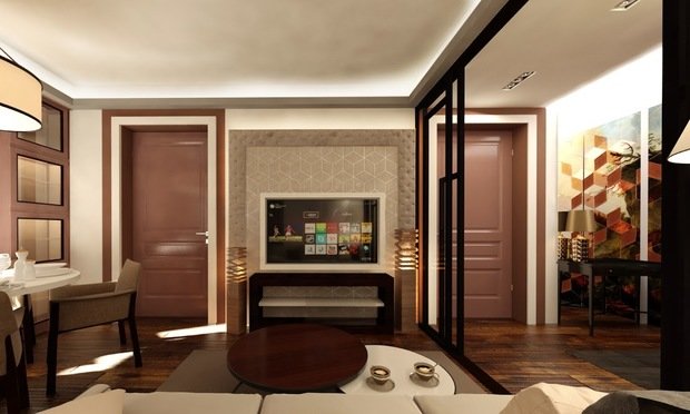 Фотография: Гостиная в стиле Восточный, Квартира, Дома и квартиры, Проект недели, Москва – фото на INMYROOM