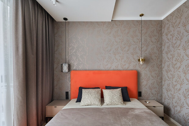 Фотография: Спальня в стиле Современный, Квартира, Проект дня, Москва, 1 комната, 40-60 метров, минимализм, современный, Мария Куймазова – фото на INMYROOM