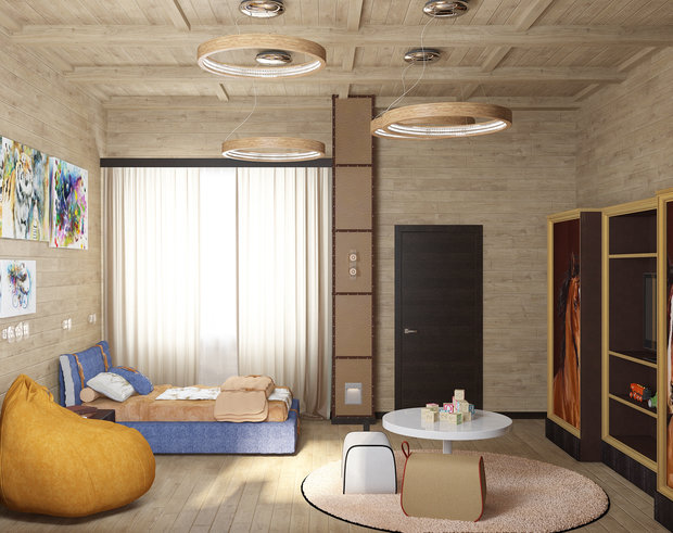 Фото из портфолио Дизайн-проект деревянного дома в Нижегородской области – фотографии дизайна интерьеров на INMYROOM