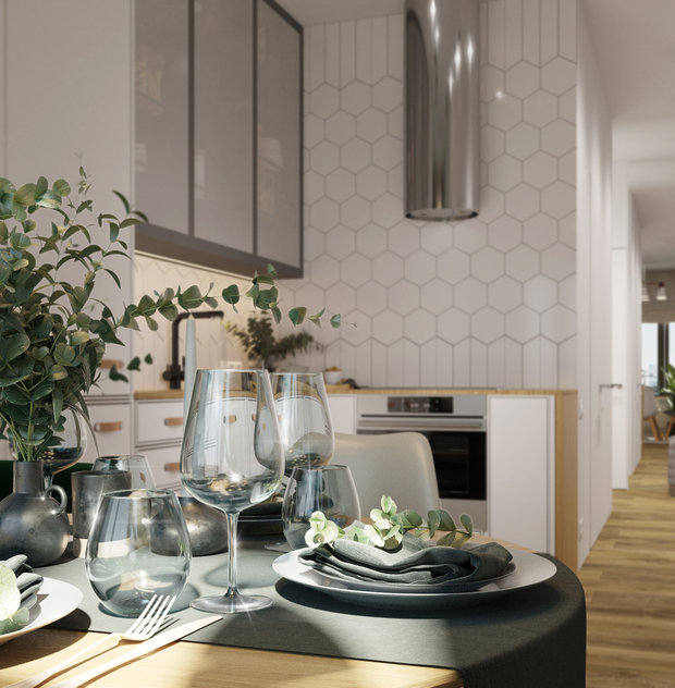 Фото из портфолио ЖК Ясный, квартира в скандинавском стиле – фотографии дизайна интерьеров на INMYROOM