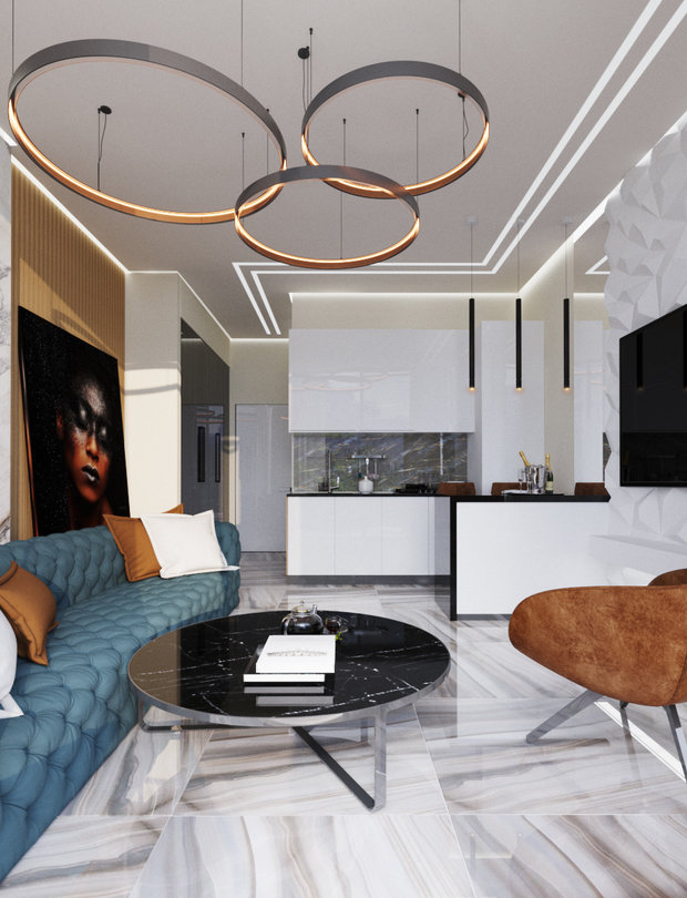 Фото из портфолио Апартаменты 1702 в ЖК Аю-Даг – фотографии дизайна интерьеров на INMYROOM