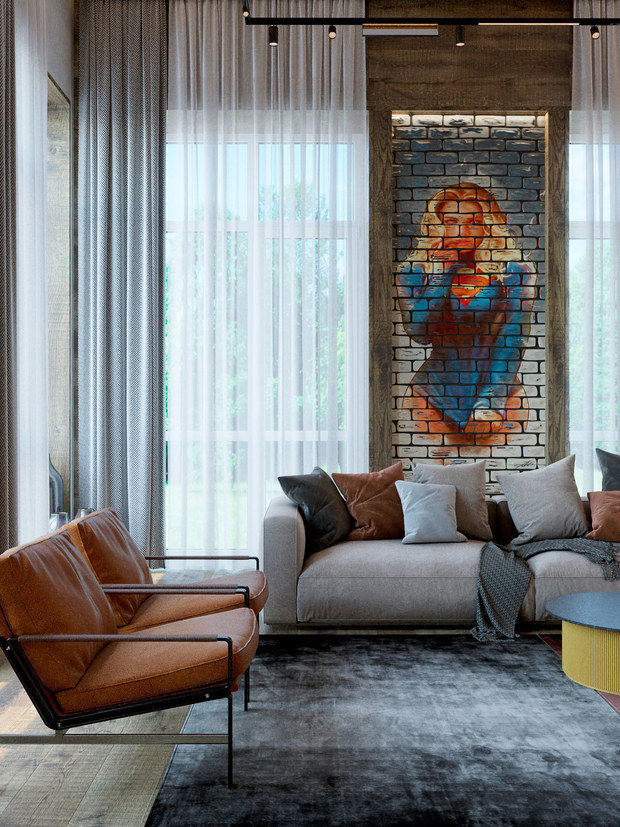 Фото из портфолио Выразительный дизайн проект в стиле комикс-арт – фотографии дизайна интерьеров на INMYROOM