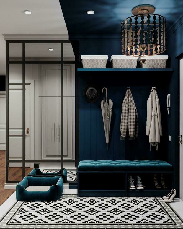 Фотография: Прихожая в стиле Современный, Эклектика, Квартира, Проект недели, Санкт-Петербург, Монолитный дом, 3 комнаты, 60-90 метров, VizDiz, Илона Ореховская – фото на INMYROOM