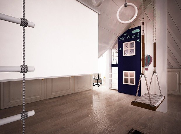 Фото из портфолио Мансарда жилого дома – фотографии дизайна интерьеров на INMYROOM