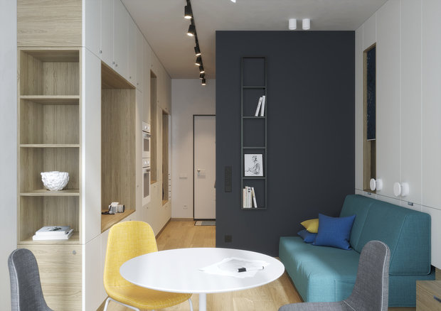 Фото из портфолио Квартира-студия. 27 кв. м для небольшой семьи. – фотографии дизайна интерьеров на INMYROOM