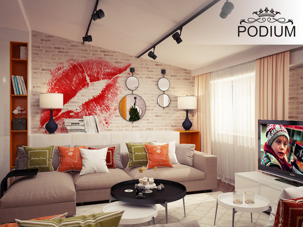 Фото из портфолио Гостиная в мансарде – фотографии дизайна интерьеров на INMYROOM