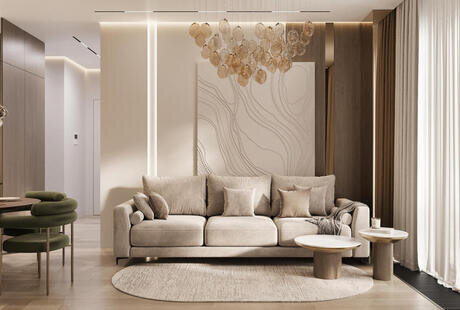 Дизайн-проект квартиры в ЖК «Сампсониевский, 32» с элементами экостиля и джапанди