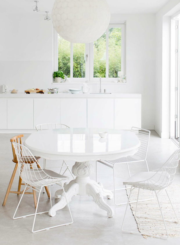Фотография: Кухня и столовая в стиле Эклектика, Декор интерьера, Дизайн интерьера, Цвет в интерьере, Советы, Белый – фото на INMYROOM