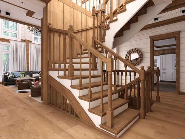 Визуализация интерьера прихожей в стиле Прованс и Кантри