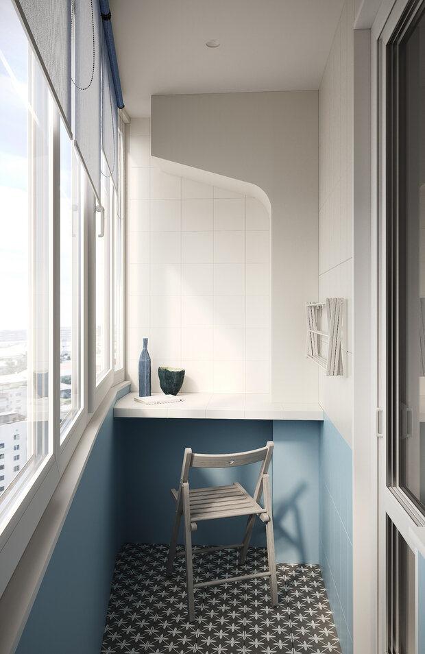 Фотография: Балкон в стиле Современный, Эклектика, Квартира, Проект дня, Москва, Ирина Собыленская, П-44, Панельный дом, 2 комнаты, 40-60 метров, Винтажный – фото на INMYROOM