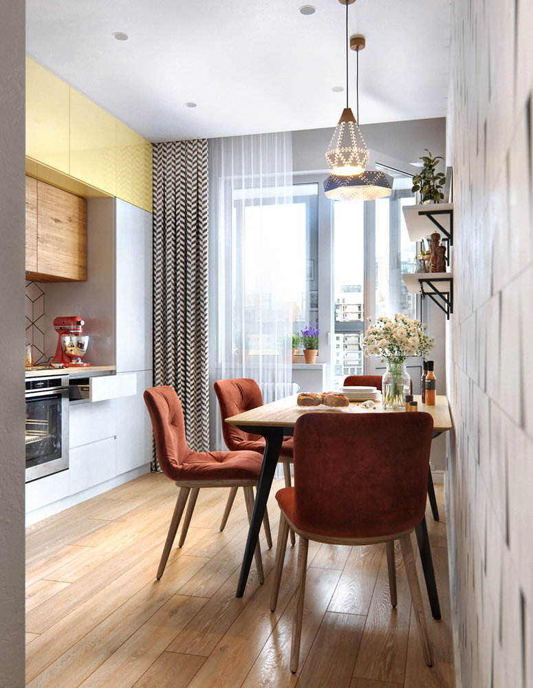 Фотография: Кухня и столовая в стиле Скандинавский, Квартира, Проект недели, Санкт-Петербург, напольное покрытие, Панельный дом, 2 комнаты, 60-90 метров, Олег Минц, ЖК "Тойве" – фото на INMYROOM Фотография: Кухня и столовая в стиле Скандинавский, Квартира, Проект недели, Санкт-Петербург, напольное покрытие, Панельный дом, 2 комнаты, 60-90 метров, Олег Минц, ЖК "Тойве" – фото на INMYROOM