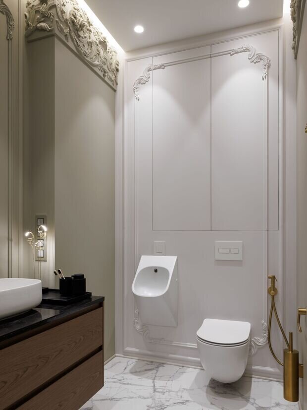 Фотография: Ванная в стиле Классический, Современный, Квартира, Проект дня, Санкт-Петербург, 3 комнаты, Более 90 метров, Елена Лебедева – фото на INMYROOM