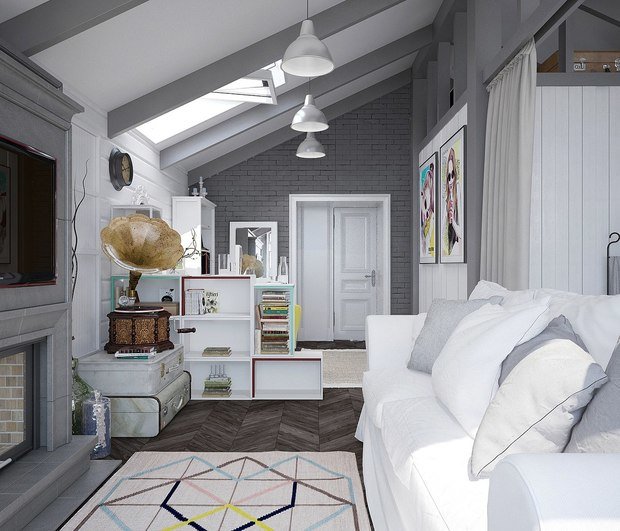 Фото из портфолио Комната 45 кв.м – фотографии дизайна интерьеров на INMYROOM