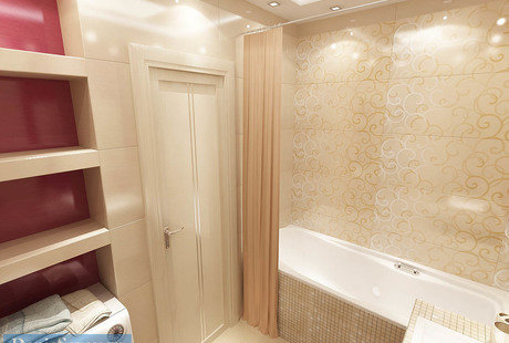 Ванная комната 4 кв. м в современном стиле