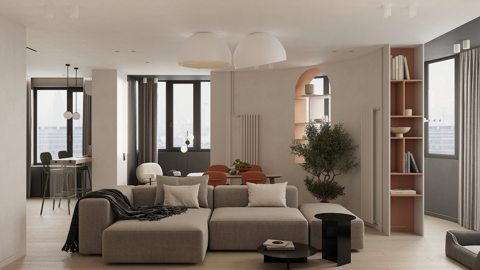 Фотография: Гостиная в стиле Современный, Квартира, Проект недели, Химки, 2 комнаты, 60-90 метров, ADMstudio – фото на INMYROOM Фотография: Гостиная в стиле Современный, Квартира, Проект недели, Химки, 2 комнаты, 60-90 метров, ADMstudio – фото на INMYROOM