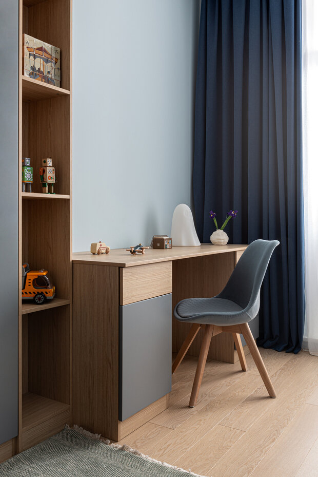 Интерьер детской в скандинавском стиле с элементами минимализма