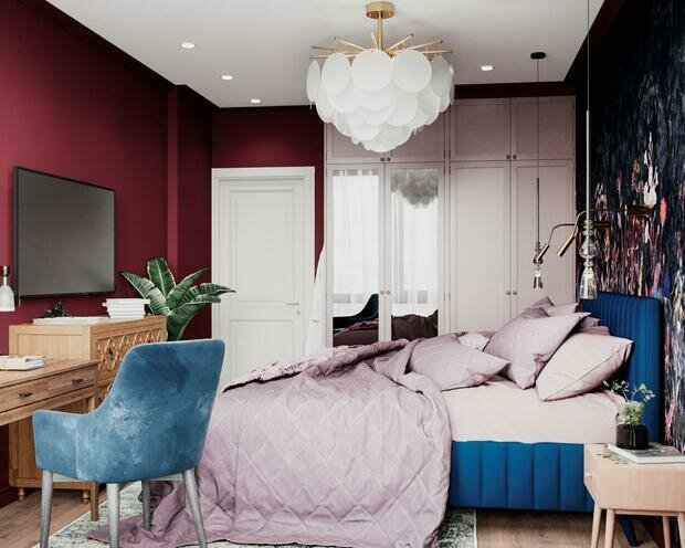 Фотография: Спальня в стиле Современный, Эклектика, Квартира, Проект недели, Санкт-Петербург, Монолитный дом, 3 комнаты, 60-90 метров, VizDiz, Илона Ореховская – фото на INMYROOM