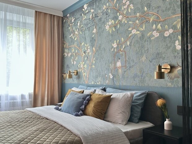 Фотография: Спальня в стиле Современный, Эклектика, Квартира, Проект дня, двухкомнатная квартира в хрущевке, ремонт в хрущевке, Калининград, переделка хрущевки, как обустроить двухкомнатную квартиру в хрущевки, ремонт хрущевки, Хрущевка, 2 комнаты, 40-60 метров, интерьер хрущевке, интерьер хрущевки, как обновить хрущевку, дизайн хрущевки, ремонт в хрущёвке, Екатерина Трусова – фото на INMYROOM