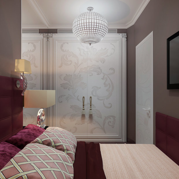 Фото из портфолио спальня марсала, в винном цвете – фотографии дизайна интерьеров на INMYROOM