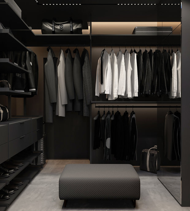 Фото из портфолио Минималистичная двухуровневая квартира в ЖК "Европейский Берег" г. Новосибириск – фотографии дизайна интерьеров на INMYROOM