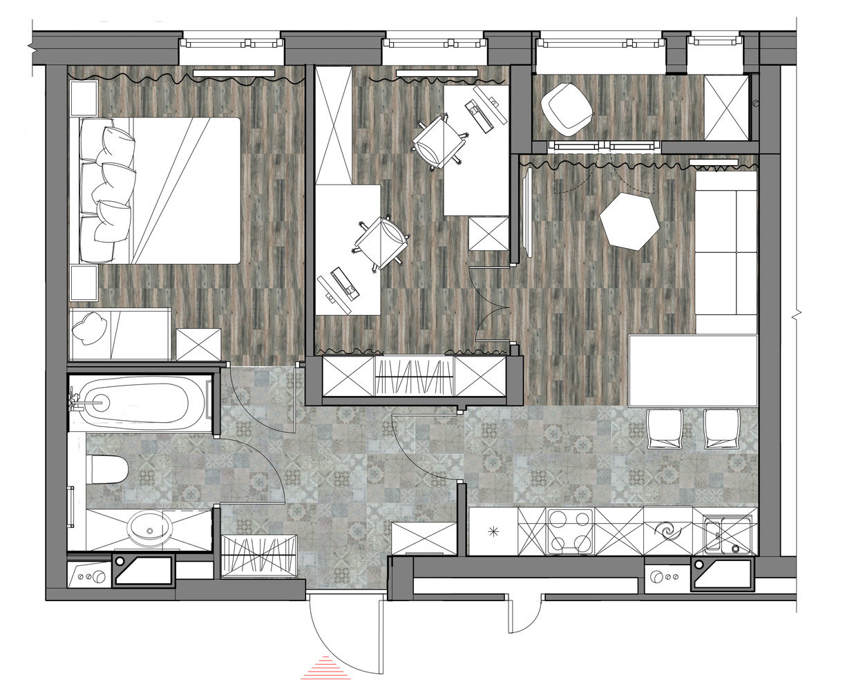 План с расстановкой мебели План с расстановкой мебели