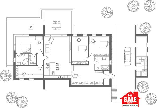 Фото из портфолио Minimalism Private House 198m2 – фотографии дизайна интерьеров на INMYROOM
