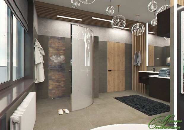 Фото из портфолио Ванные комнаты в загородном доме – фотографии дизайна интерьеров на INMYROOM