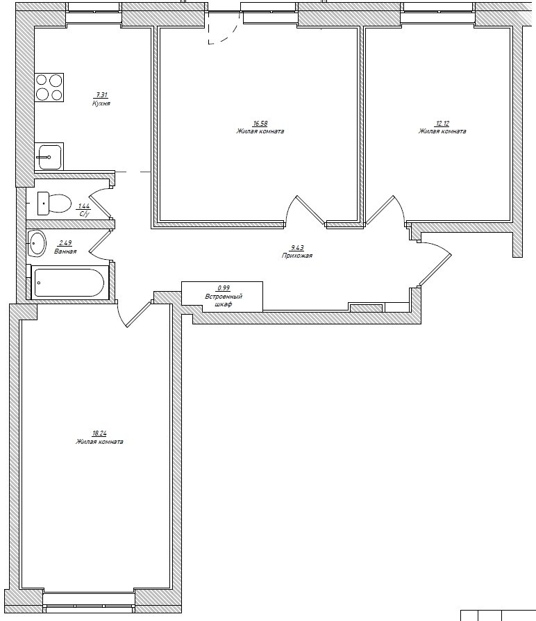 Обмерный план Обмерный план