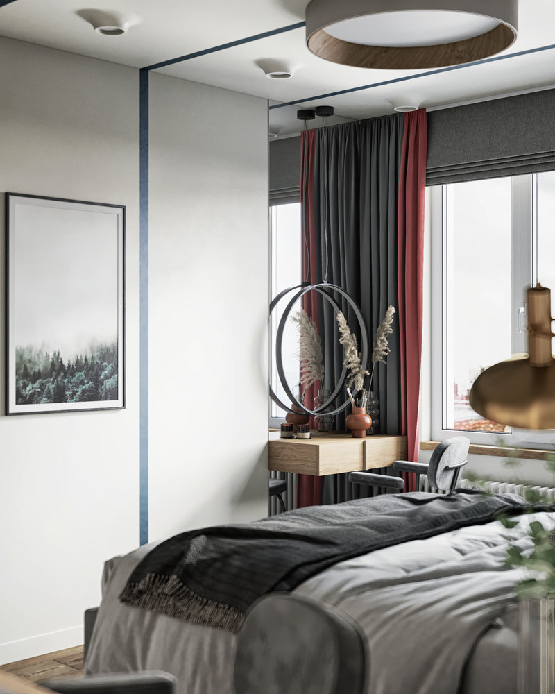 Фотография: Спальня в стиле Современный, Эклектика, Квартира, Проект дня, Санкт-Петербург, ToTaste Studio, 3 комнаты, 60-90 метров, Более 90 метров – фото на INMYROOM Фотография: Спальня в стиле Современный, Эклектика, Квартира, Проект дня, Санкт-Петербург, ToTaste Studio, 3 комнаты, 60-90 метров, Более 90 метров – фото на INMYROOM