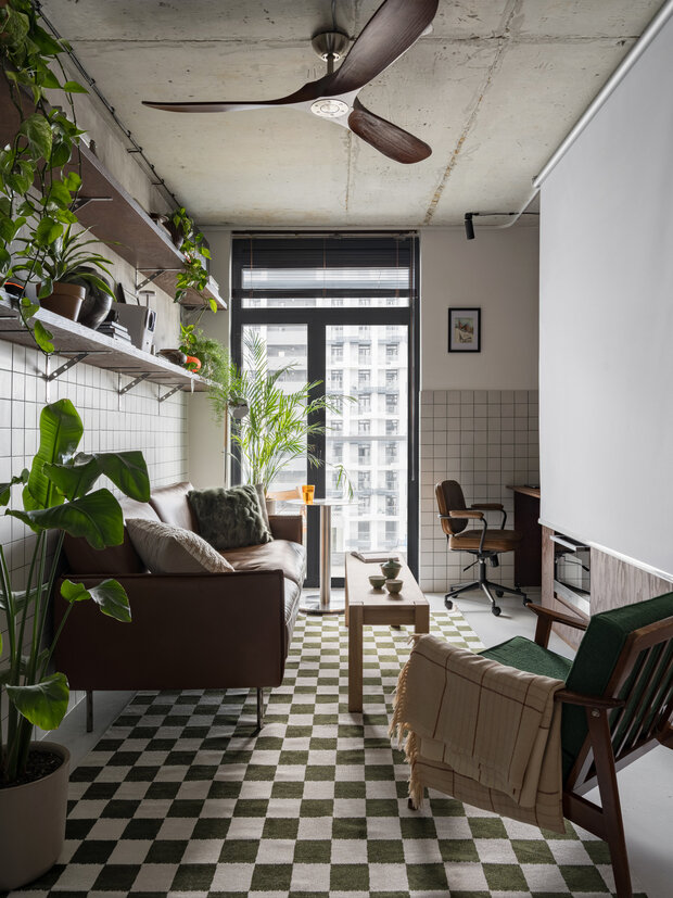 Фотография: Гостиная в стиле Лофт, Современный, Малогабаритная квартира, Квартира, Студия, Проект дня, Сочи, Монолитный дом, до 40 метров, минимализм с элементами современного дизайна – фото на INMYROOM