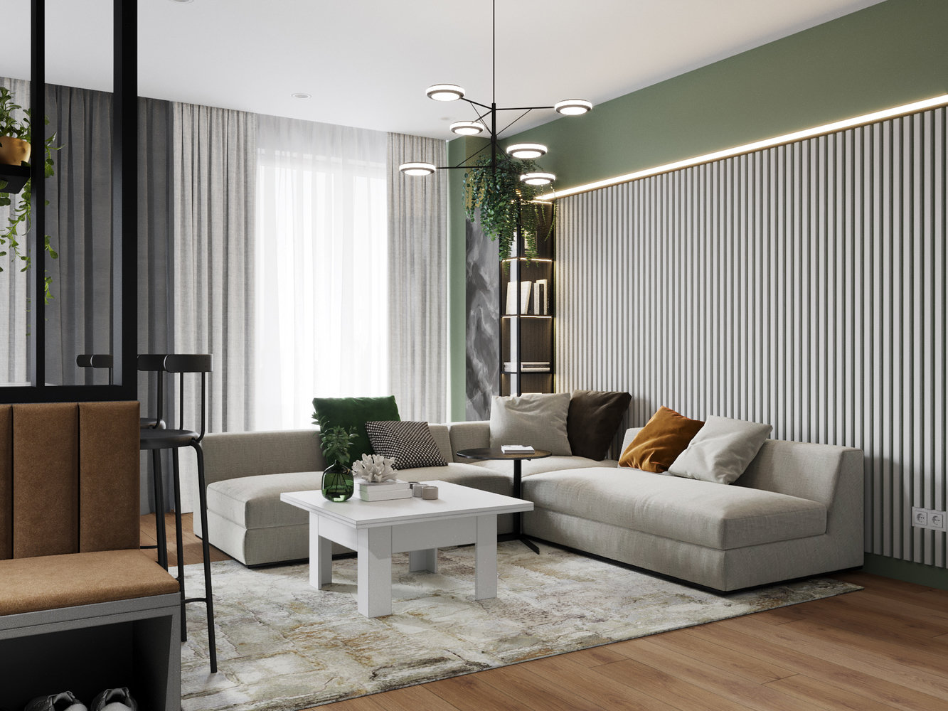 Фотография: Гостиная в стиле Современный, Квартира, Проект дня, Минск, 3 комнаты, Ирина Горячко – фото на INMYROOM