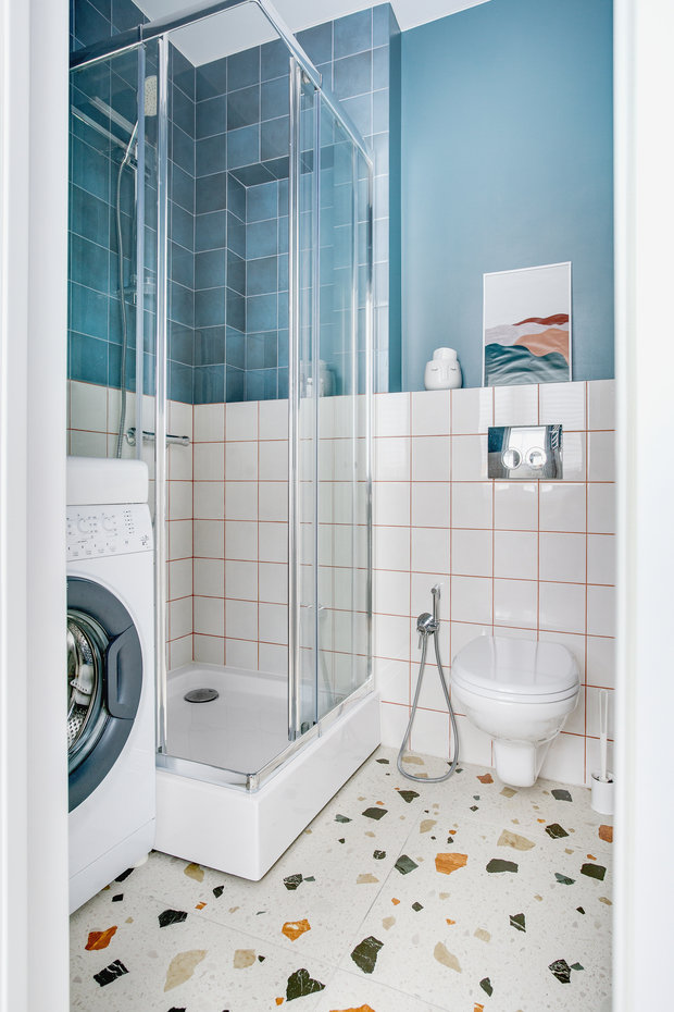 Фотография: Ванная в стиле Современный, Минимализм, Малогабаритная квартира, Квартира, Проект недели, 2 комнаты, до 40 метров, Анна Суворова, Павел Михин – фото на INMYROOM