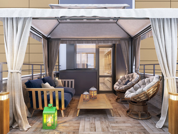 Фотография: Терраса в стиле Современный, Эко, Эклектика, Квартира, Проект недели, Монолитный дом, 3 комнаты, 60-90 метров, Москав, Liberta Interior, Инна Кликина – фото на INMYROOM