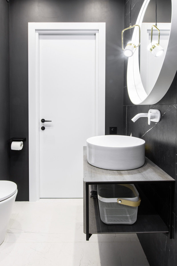 Фотография: Ванная в стиле Минимализм, Квартира, Студия, Проект дня, Москва, до 40 метров, Давид Аксенов – фото на INMYROOM