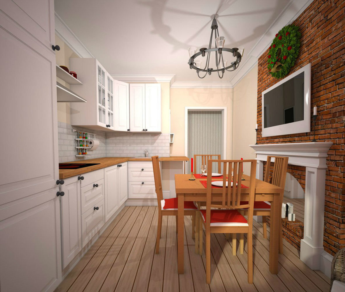 Фото из портфолио Кухня: 12,6 кв.м – фотографии дизайна интерьеров на INMYROOM Фото из портфолио Кухня: 12,6 кв.м – фотографии дизайна интерьеров на INMYROOM