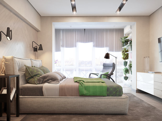 Фото из портфолио Мягкий лофт на двух уровнях  – фотографии дизайна интерьеров на INMYROOM