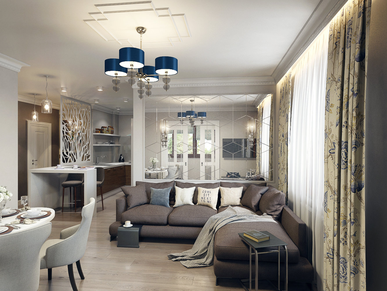 Фотография: Гостиная в стиле Современный, Квартира, Проект недели, Москва, Монолитный дом, ЖК «Водный», 3 комнаты, 60-90 метров, Маргарита Фомина – фото на INMYROOM Фотография: Гостиная в стиле Современный, Квартира, Проект недели, Москва, Монолитный дом, ЖК «Водный», 3 комнаты, 60-90 метров, Маргарита Фомина – фото на INMYROOM