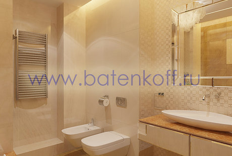 Дизайн проект ванной комнаты в квартире на Ботанической.