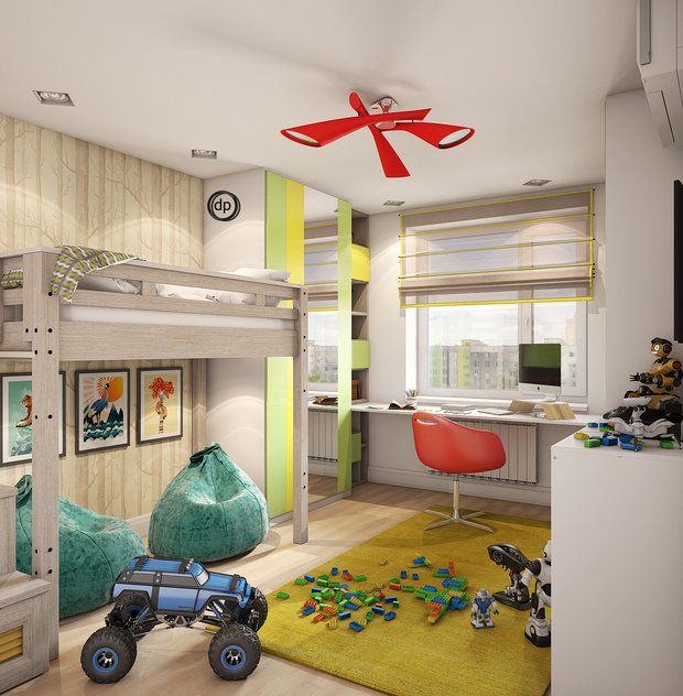 Фото из портфолио Семейный минимализм. Игра цвета. – фотографии дизайна интерьеров на INMYROOM