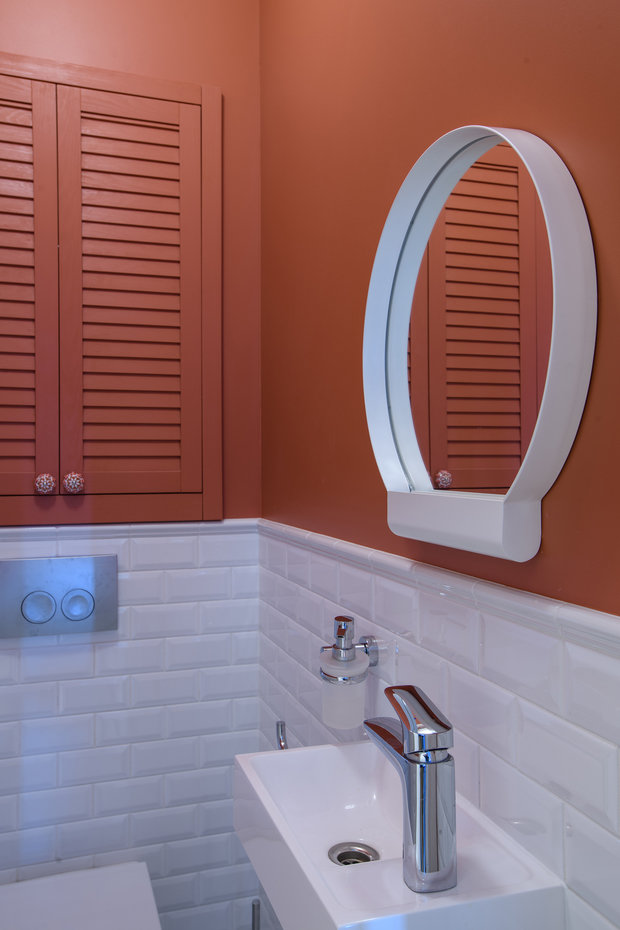 Фотография: Ванная в стиле Современный, Скандинавский, Квартира, Проект недели, Москва, Юрий Гришко, Монолитный дом, 3 комнаты, 60-90 метров, Ольга Рудакова – фото на INMYROOM