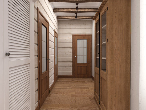 Фотография: Прихожая в стиле Прованс и Кантри, Скандинавский, Проект недели, Дача, Ленинградская область, каркасный дом, Design by Tolsh – фото на INMYROOM