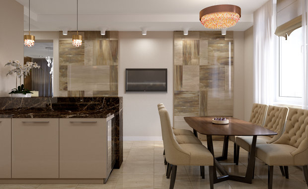 Фото из портфолио Квартира ЖК Мосфильмовский – фотографии дизайна интерьеров на INMYROOM