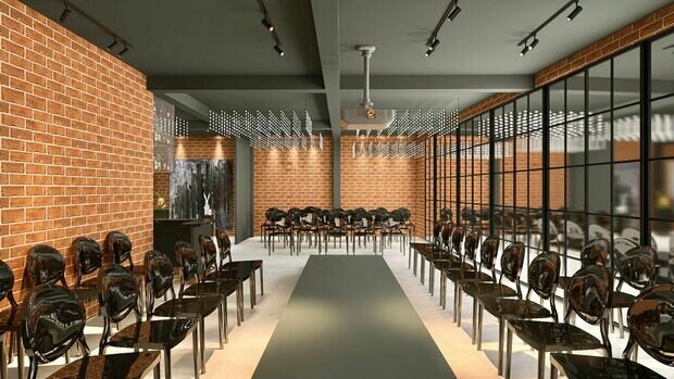 Визуализация офиса в стиле лофт