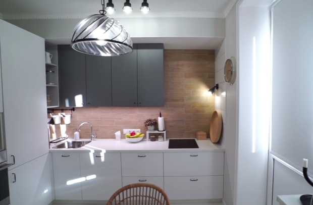 Фотография: Кухня и столовая в стиле Скандинавский, Гостиная, Детская, Квартира, Планировки, Советы, идеи для малогабаритки, 1 комната, до 40 метров – фото на INMYROOM